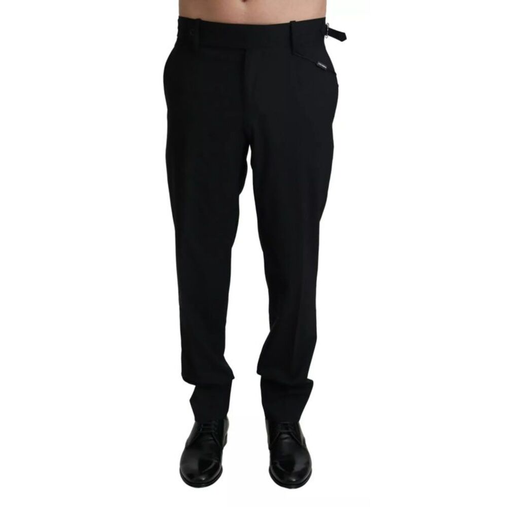 Dolce & Gabbana Black Wool Stretch Dress Trouser Men's Pants - Picture 3 of 3